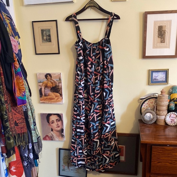 The Odells Smocked Front Geometric Jumpsuit - Picture 2 of 7